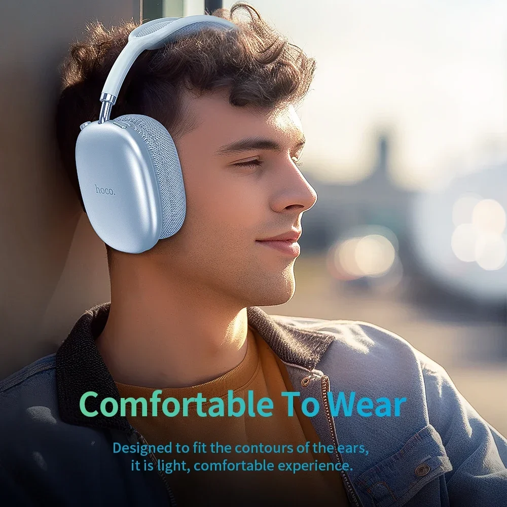 W35 Air Upgrade Draadloze Bluetooth 5.3 Muziek Hoofdtelefoon Microfoon HiFi Audio Headset Stereo Geluid Sport Oortelefoon 40 MM Driver 45 HOCO