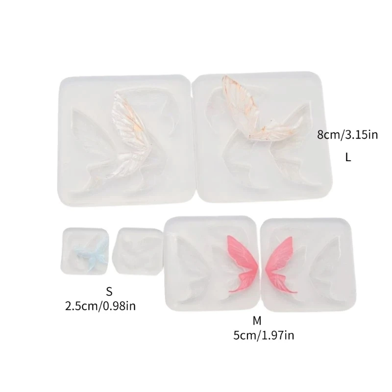 Pottery Ceramic Clay Doll Butterfly Ear Silicone Mold Angle Wings UV Resin Glue DIY Mold Tools