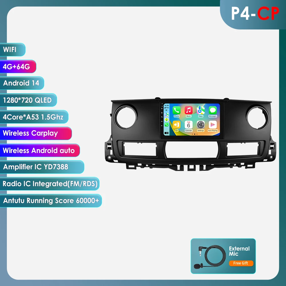 Android Autoradio Betaler voor Renault Master 2003-2011 Auto Multimedia GPS Carplay 2Din 6115 Autoradio Stereo Groot Scherm autoradio