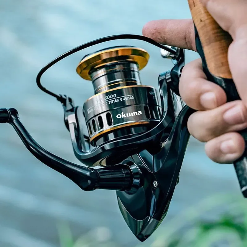 

Le plus récent OKUMA HE1000-7000 moulinet de pêche poignée de boule en métal moulinet 5.2: 1 moulinet en métal tasse 12KG traîné