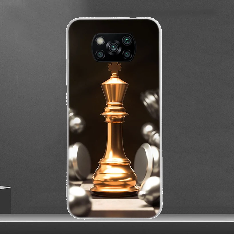 Competitive Chess Game Phone Case For Xiaomi Poco X3 Nfc X5 X6 Pro F6 F5 F4 F3 F2 F1 X4 GT M5 M5S M4 M3 Luxury Soft Coque Shell 