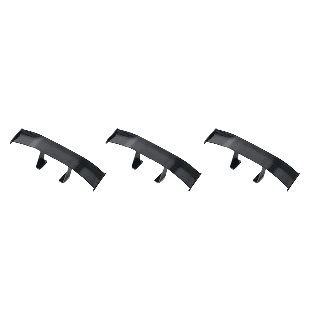 

3pcs Miniature Rear Wing Spoiler Black Car Accessories Durable ABS Material High Speed Stable Easy Installation