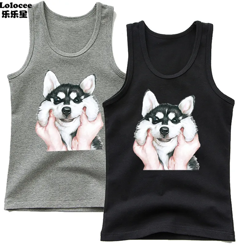 Dabbing Dancing Dog Funny tank tops For Boys vest Kids sleeveless Shiba Inu Dog t-shirt Dog Pet Lover Clothes