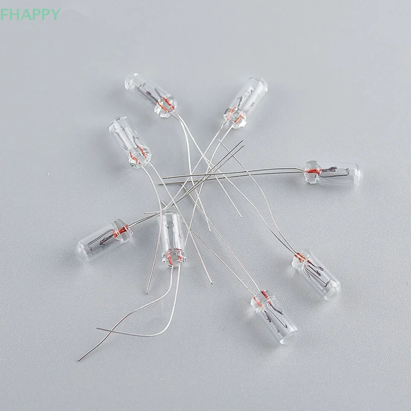 10 pz Mini lampada lampadina Edison filamento a incandescenza riso 3/4/5mm 3/6/12/24V