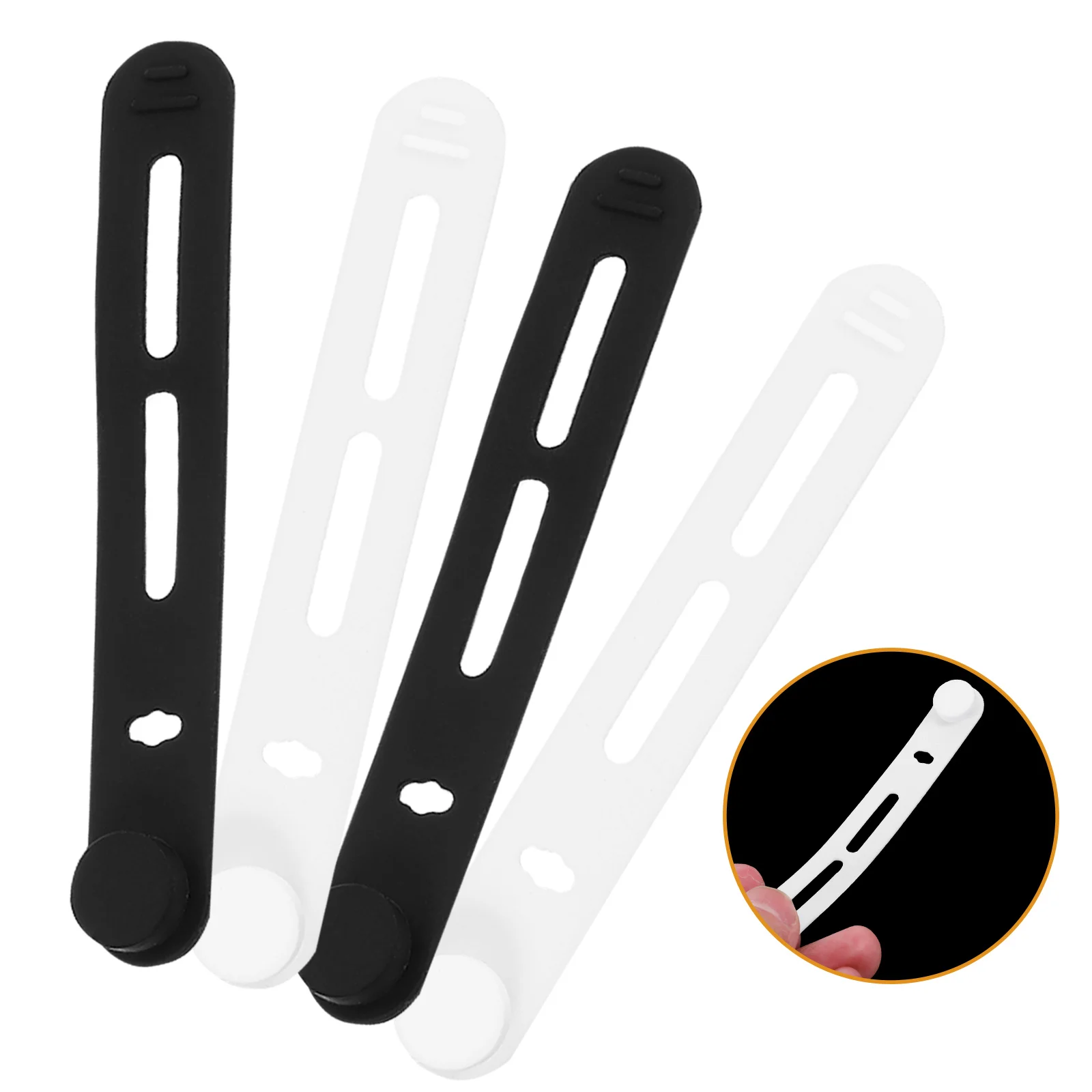 40 قطعة منظم سلك السيليكون ربطات كابل السفر قابلة لإعادة الاستخدام إدارة الأسلاك الأشرطة سيليكون كابل العلاقات الحبل المنظم السفر #2