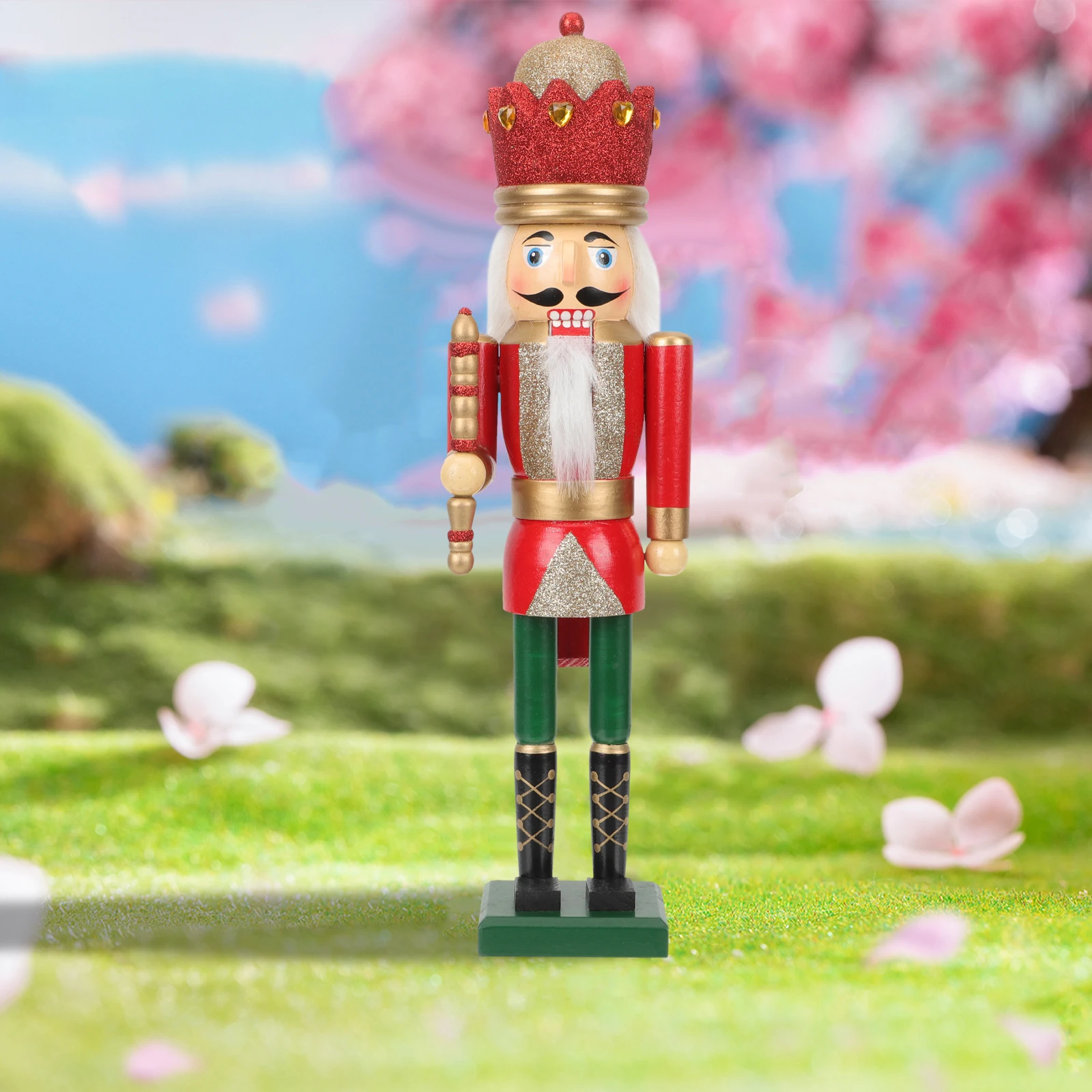

Wooden Nutcracker Desktop Decor Wedding Gift Premium Wood Material Long Service Life Nutcracker Soldier Decor