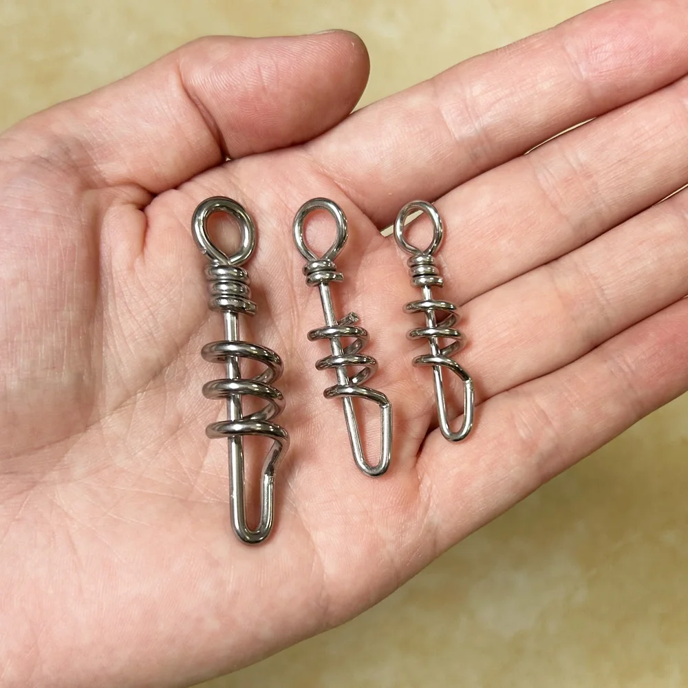 10-30 قطعة من الفولاذ المقاوم للصدأ لصيد الأسماك المفاجئة المسمار الخيوط شكل الصيد البحري الصيد المفاجئة قطب #5