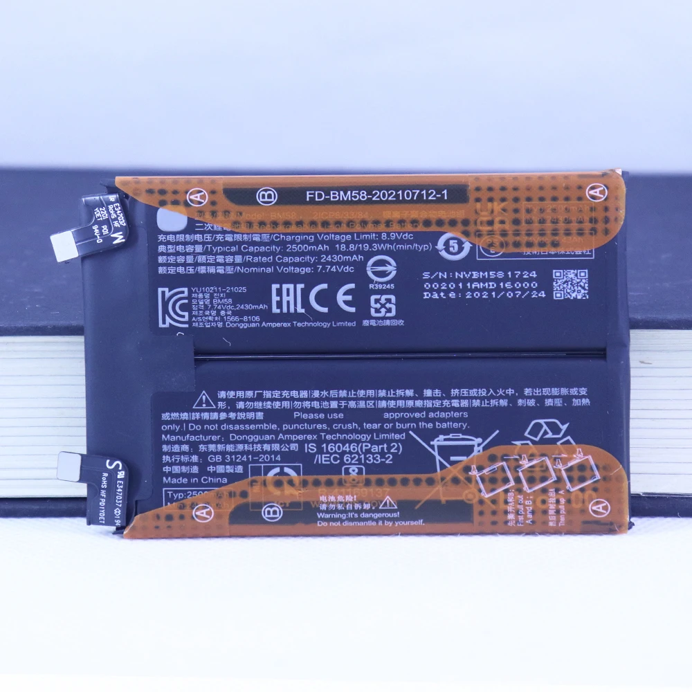 

High Quality Original Cell BM58 for xiaomi Mi 11T Pro BM58 11tpro 11Ultra BM59 BM55 battery+Tools