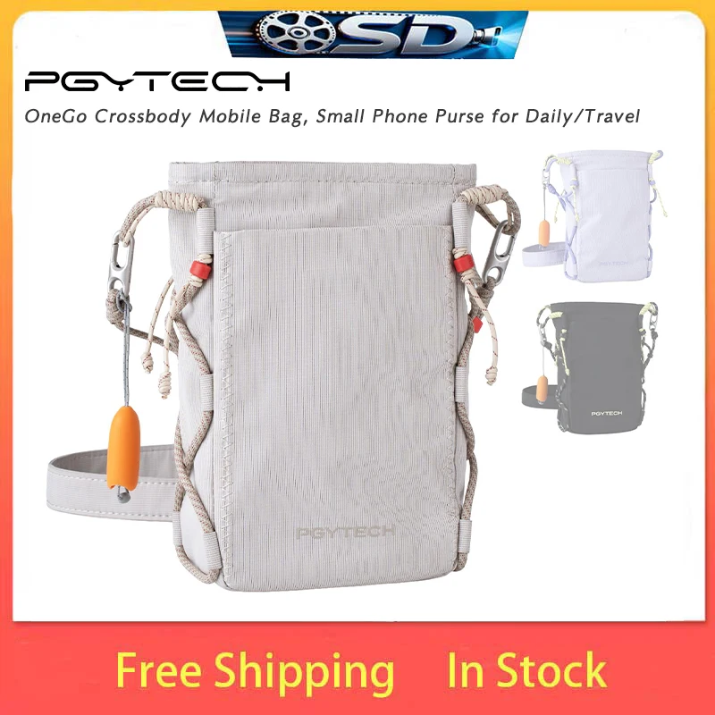 PGYTECH OneGo Small Casual Crossbody Mobile Purse Built‑in Lens Cloth Adjustable Shoulder Strap FOR Outdoor Daily Carrying