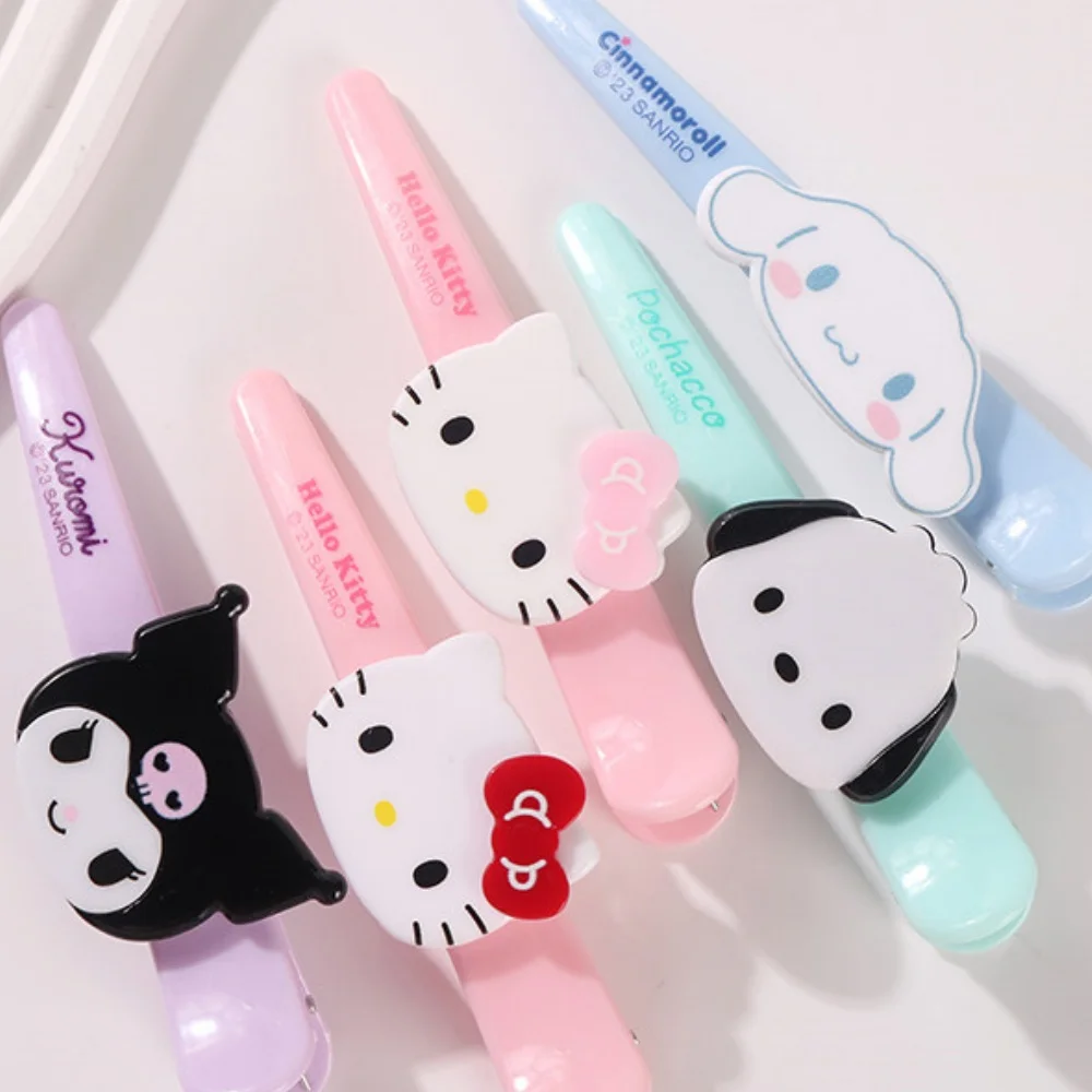 1/2 Stück Kuromi Cinnamoroll HelloKitty Haarspange Haaraccessoire Mädchen Übergroße Entenschnabelspange Prinzessin Gerade Spange Pony-Spange – Detail 3
