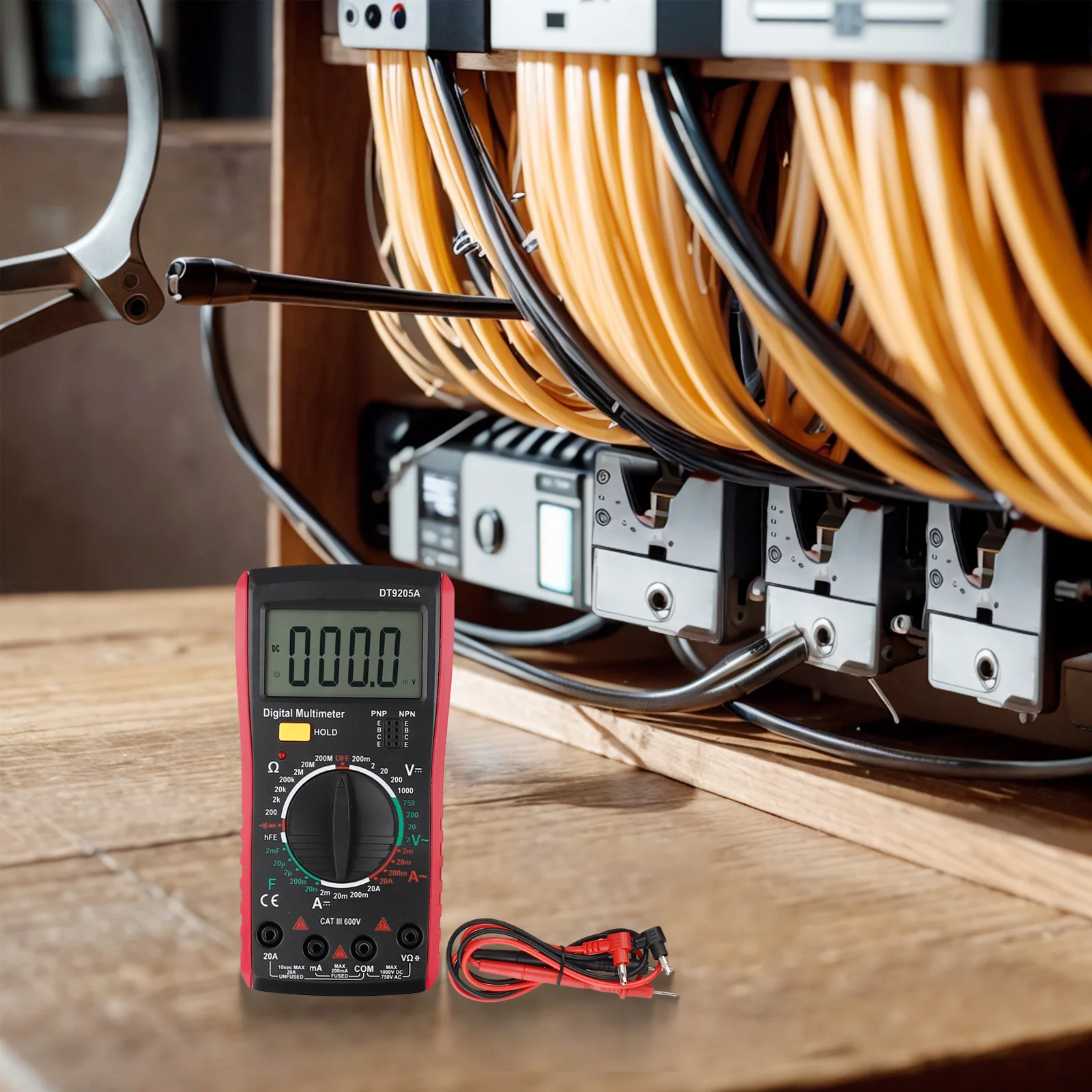 Household DT9205A Digital Multimeter Essential Tool Featuring Side Protection and Efficient Power Management System