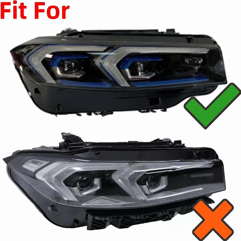 2Pcs Yellow CSL DRL Golden Eye Modules Laser Headlight Angel Eye Turn Signal Lights For BMW 3 Series G20 G21 LCI 330I 2023-2024