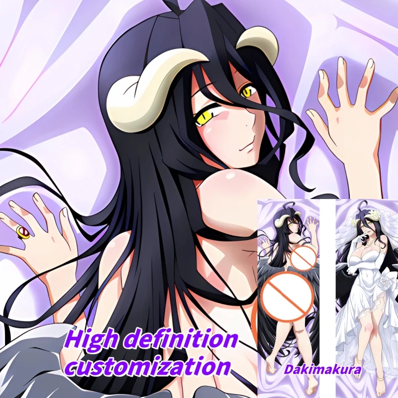 

Dakimakura Anime albedo Double-sided Print Of Life-size Body Pillowcase Gifts Can be Customized