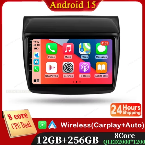 Para Mitsubishi Pajero Sport 2 2008 - 2016 L200 4 2006 - 2015 Triton 2006 - 2014 Radio de coche reproductor de vídeo Multimedia GPS estéreo GPS