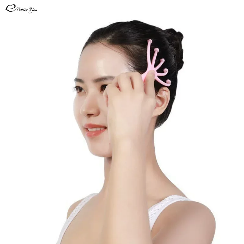 Head Massager Comb The Scalp of Five Fingers Steel Ball Care for A Loose-held Spa Hair for The Growth  of A Stressed-out Hair