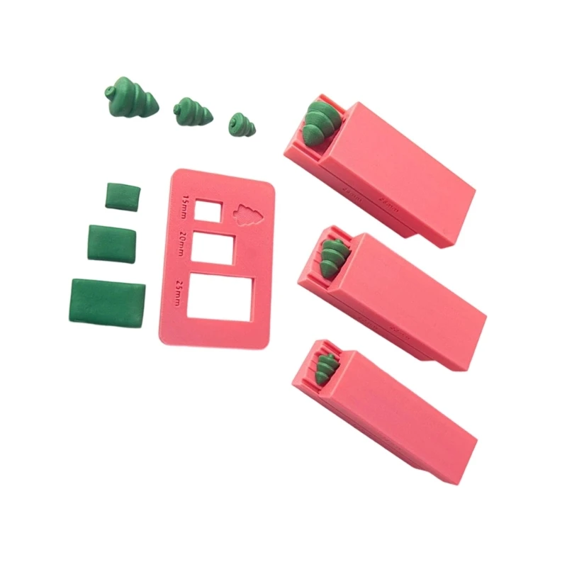 Christmas Tree Polymer Clay Bead Roller Mould 3 Size DIY Jewelry Craft Tool E0BF
