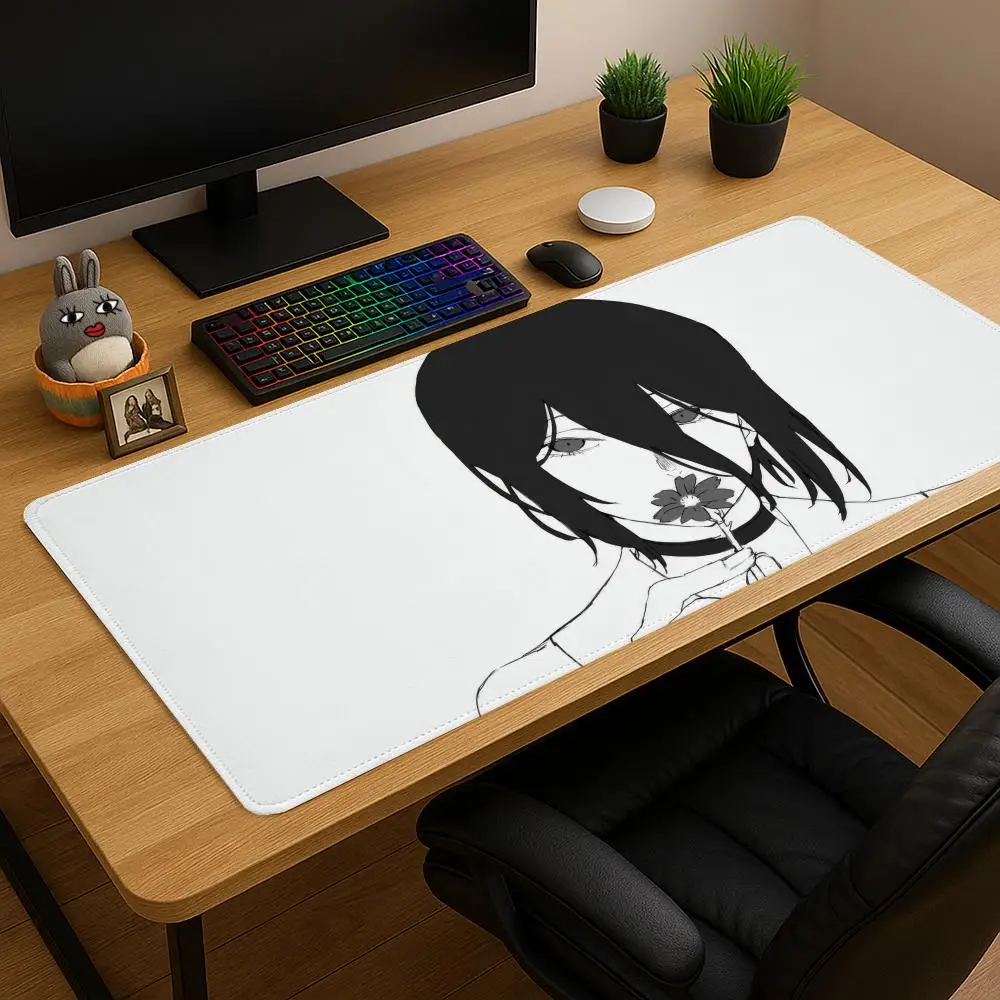 Super Chainsaw Man Reze Mouse Pad Large gaming mat,extended desk pad,custom anime mousepad,RUB mouse mat,non slip surface