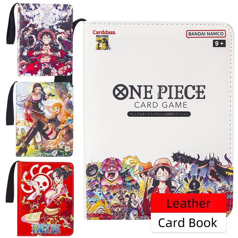 One Piece Card Book Monkey D Luffy Nami Boa Hancock Uta Yamato Diy 4 Grid Zipper Loose-Leaf Action Toy Figures Game Collection