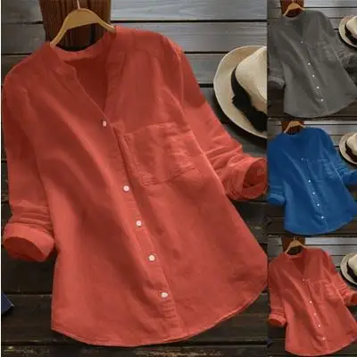 

Женская хлопково-льняная вышитая блузка с коротким рукавом, повседневная, удобная, модная, женская верхняя одежда