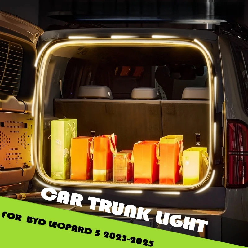 

Датчик освещения багажника автомобиля подходит для BYD Leopard 5 2023 2024 2025 модифицированный автомобильный багажник с проточной водой, детали для обновления салона автомобиля