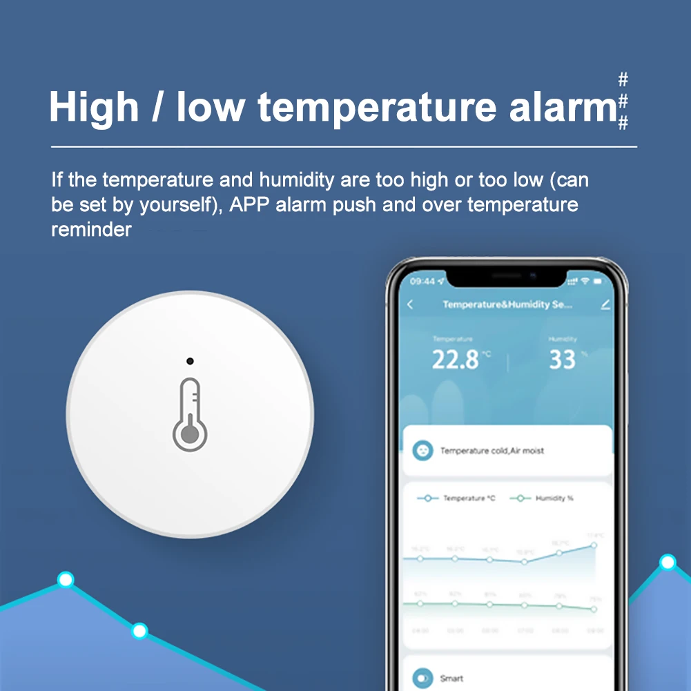 1~5PCS Tuya ZigBee Smart Temperature And Humidity Sensor Real Time Indoor Thermometer Work With Alexa Google Home Smart Life