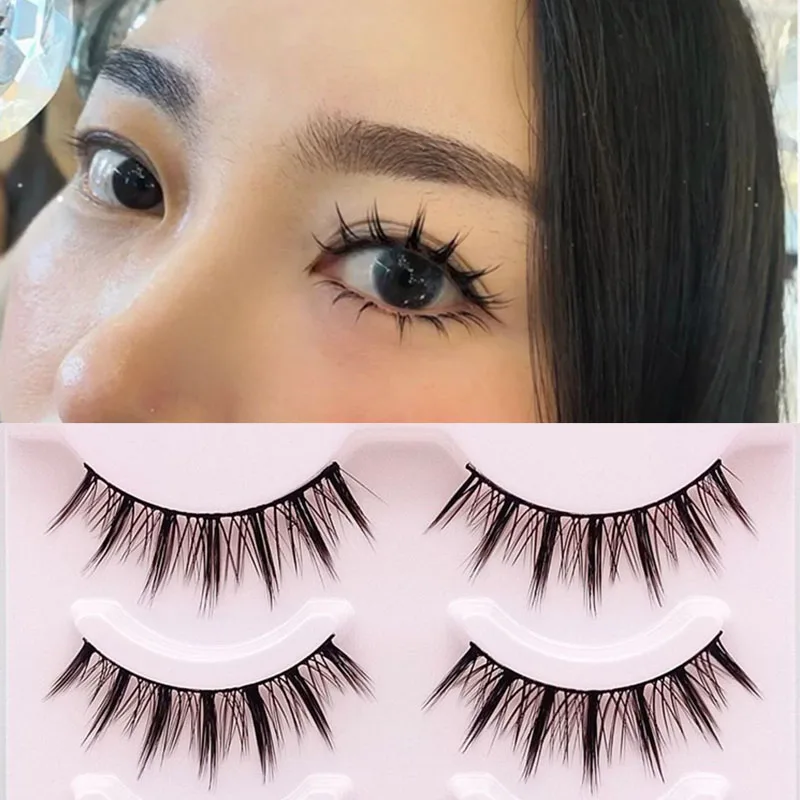 5 Pairs Of Little Devil False Eyelashes COS Three-Dimensional Natural Simulation Thick Hard Stalk Eye Eyelashes Makeup Tools