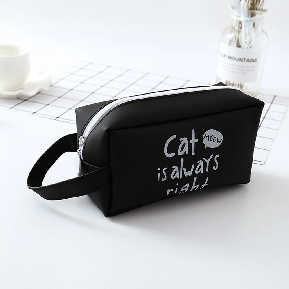 Imagem -03 - Kawaii Bonito Gato Caneta Lápis Bolsa de Silicone Escola Estacionária Receber Ferramentas Bolsa de Maquiagem Cosméticos Back para a Escola 1pc