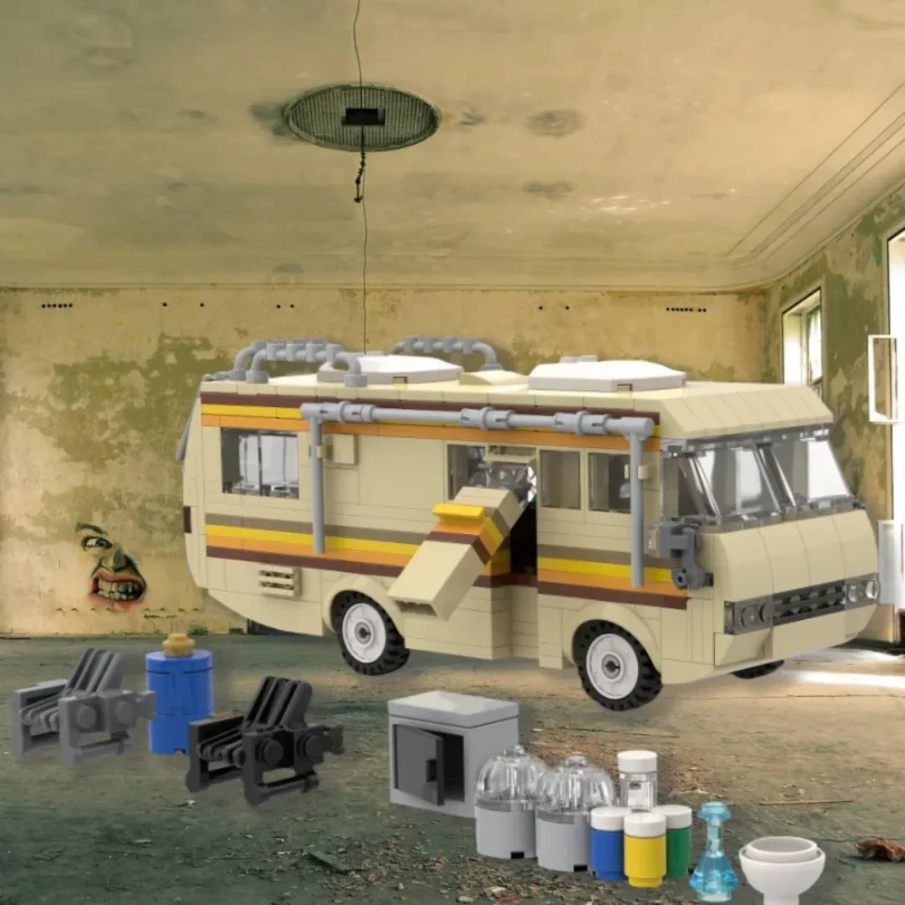 360Pcs Film MOC Breaking Bad RV Bus Auto Modell Bausteine Edacational Ziegel Spielzeug für Kinder Geburtstag Geschenk – Detail 13