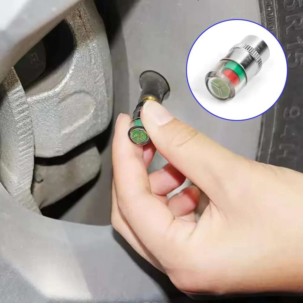 

4 шт./компл. индикатор давления в автомобильных шинах, манометр в шинах, индикатор оповещения, мониторинг крышки клапана, датчик внешнего обнаружения клапана