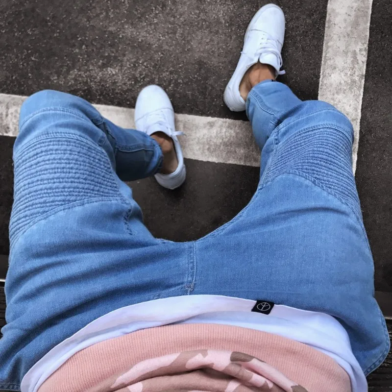 Nieuwe 208 Heren Casual Denim Broek Faion Ripped Jeans k Sle All-Match Heren Broek Lente Herfst Winter Seizoensgebonden Slijtage