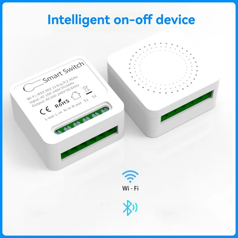 Intelligent Light Switch, Wifi, Dual Channel, DC 5V-48V And 1-250V Relay Are Ideal For Lighting And Motors.