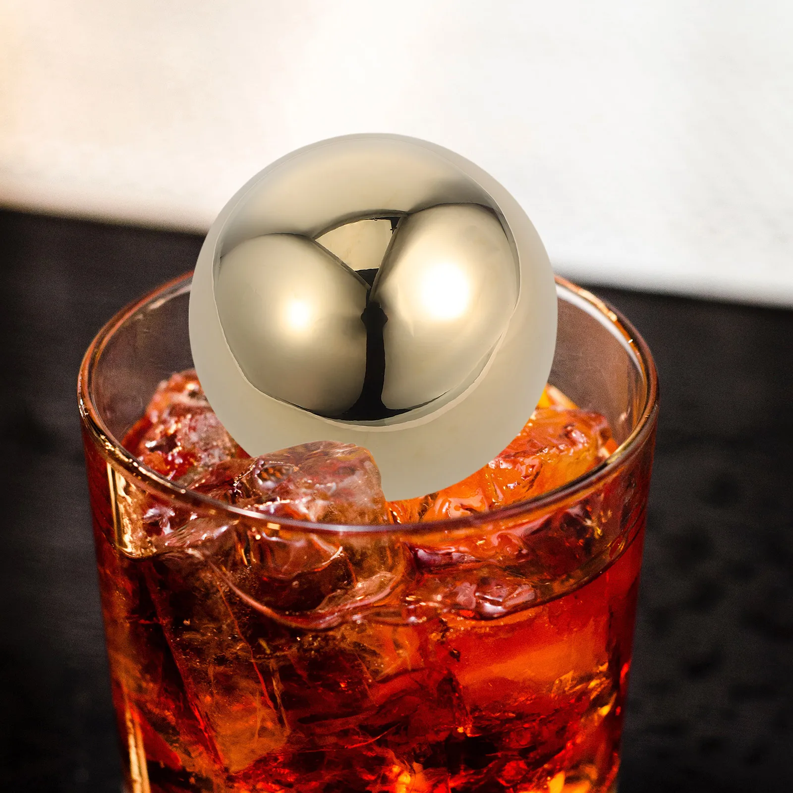 

2 Pcs Stainless Steel Ice Balls Silver Mirror Cooling Whiskey Beer Cocktail Molds Storage Box Bar Ice Maker For Whiskey Party