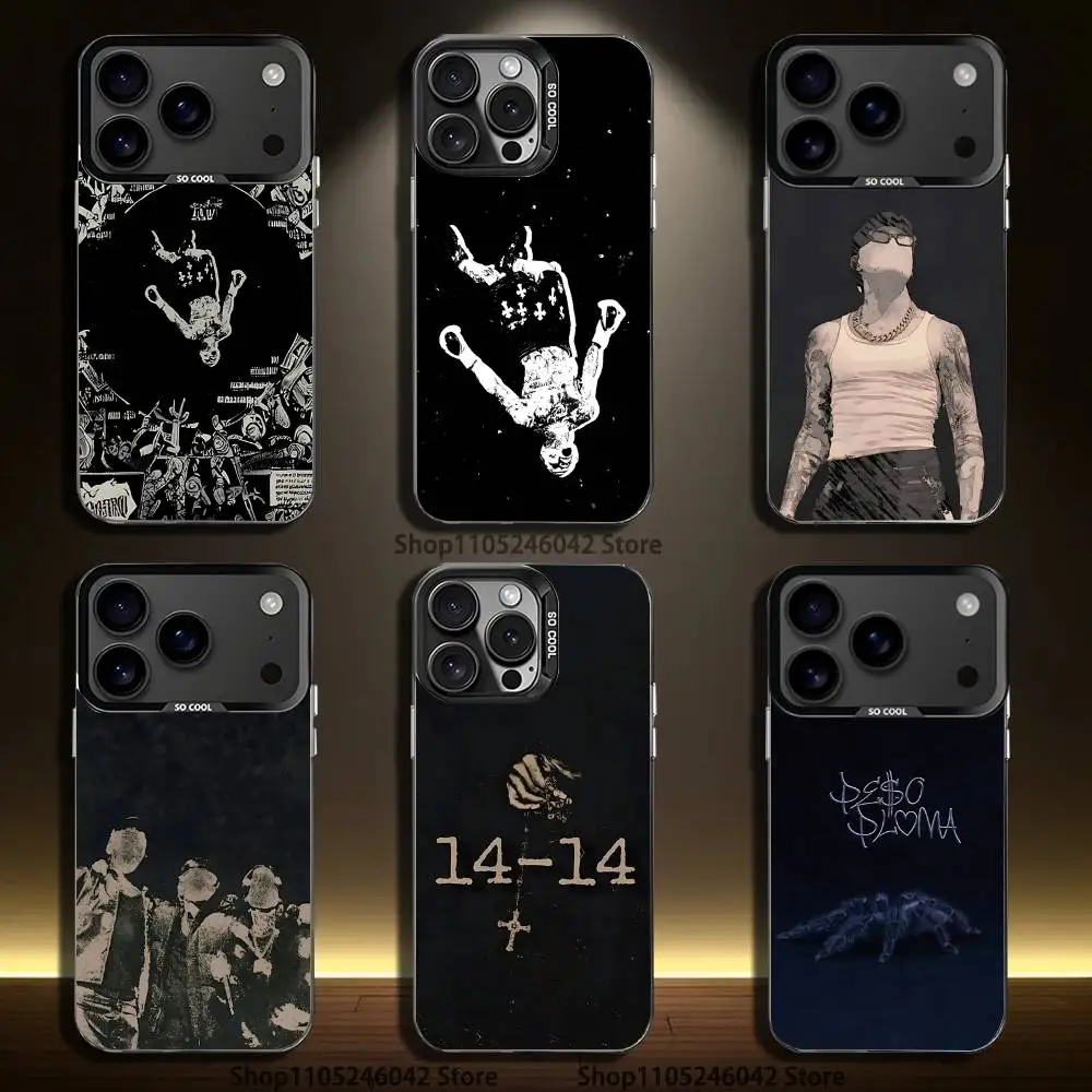 

G-Gervonta P-Peso Pluma For iPhone 17,16,15,14,13,12,11,Mini,Pro,E,SE4,XS,MAX Black Shockproof Candy Matte Cover