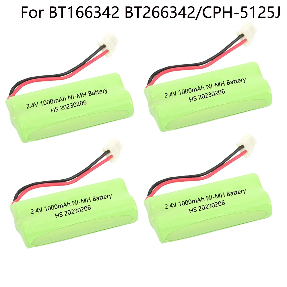 BT183342 BT283342 Cordless Phone Battery 2.4V 1000mah for AT&T VTech BT166342 BT266342 BT162342 BT262342 CS6609 CS6509 LS6325