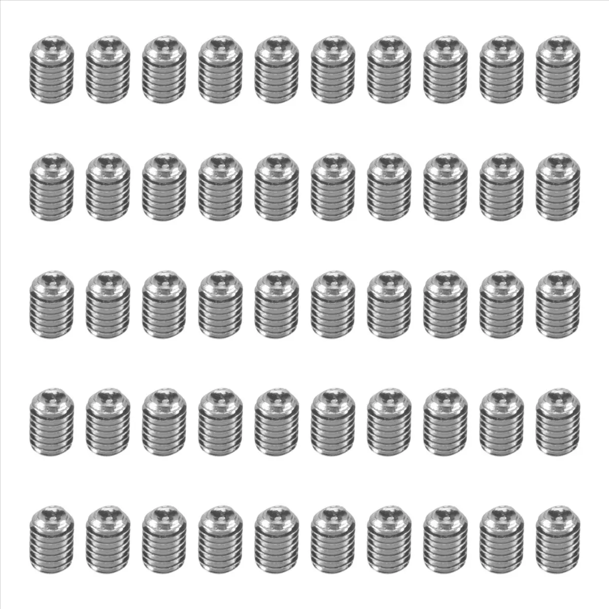 A77K M3x4mm Stainless Steel Hex Socket Set Cap Point Grub Screws 50pcs