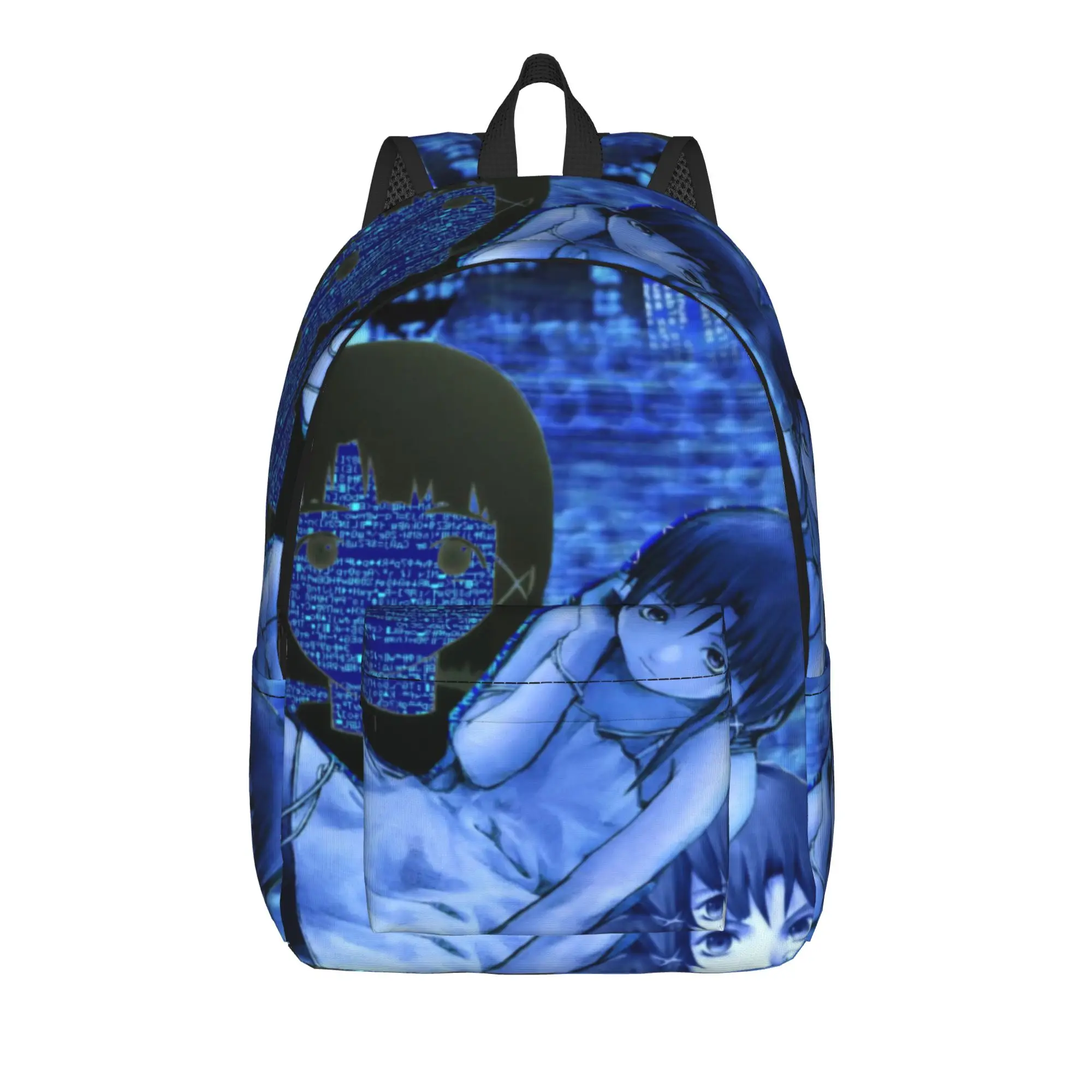 Serial Experiments Lain Lwakura  Backpack for Men Women Teenage Student Work Daypack  Laptop Computer Canvas Bags Sports