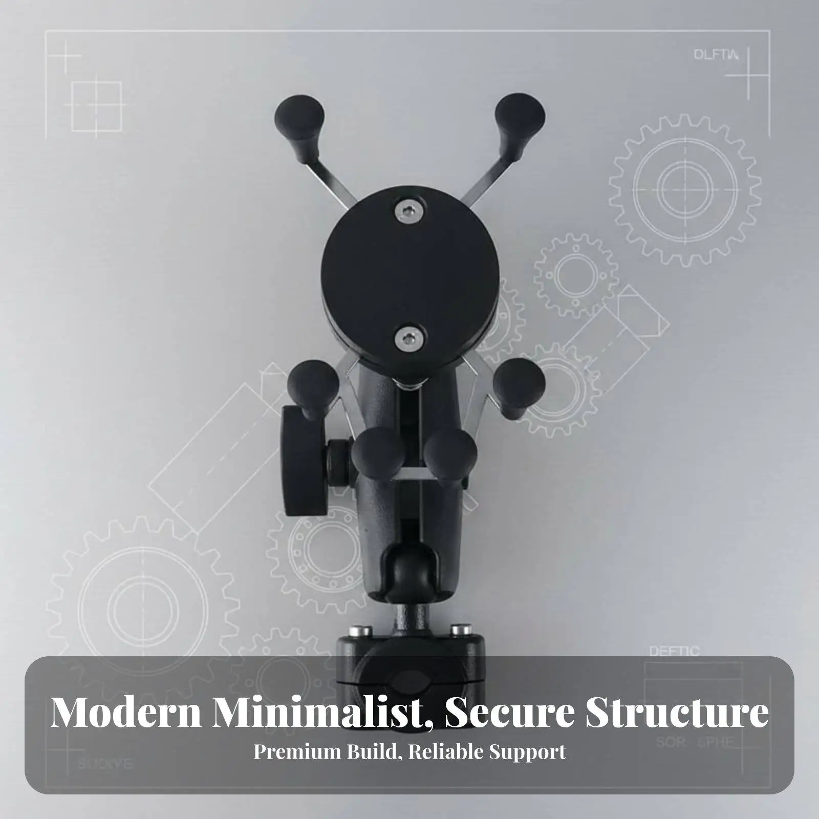Universal Motorcycle Phone Holder Anti Vibration Aluminum Clamp Mount for Rearview Mirror Stem Car Headrest Bike Navigation