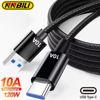 NNBILI 10A 120W Fast Charging USB C Cable For Huawei P50 P40 Pro USB Data Transfer Data Cord For Xiaomi Oneplus Realme no Iphone
