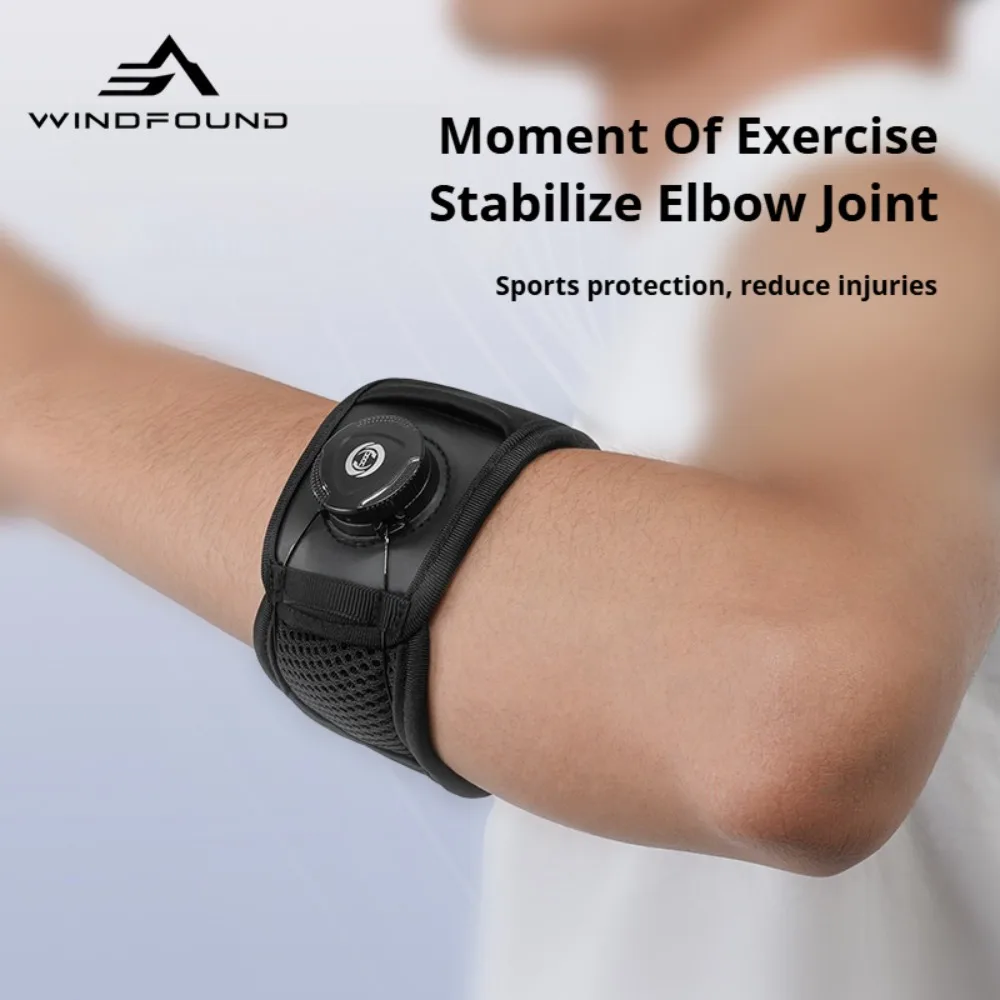 Adjustable Elbow Brace with Dial for Outdoor Sports – Compression Support for Fitness, Badminton, and Arm A Sports Essential