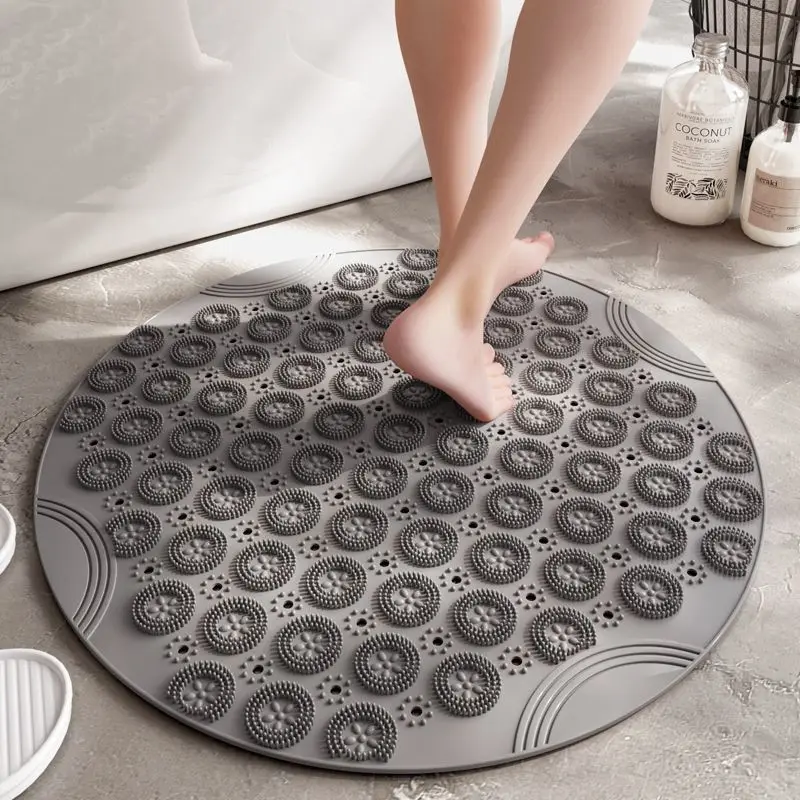 

Bathroom Non-slip Mat Circular Shower Room Bathing Toilet Bathroom Waterproof Home Door Environmental Protection TPE Foot Mat