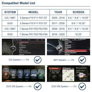 Wireless Road Carplay Android Auto for BMW 5 7 Series F10 F11 F07 GT F01 F03 F03 F04 2009-2016, with mirror connection functions 10 Main Sales Panel 6WB BMW - №8