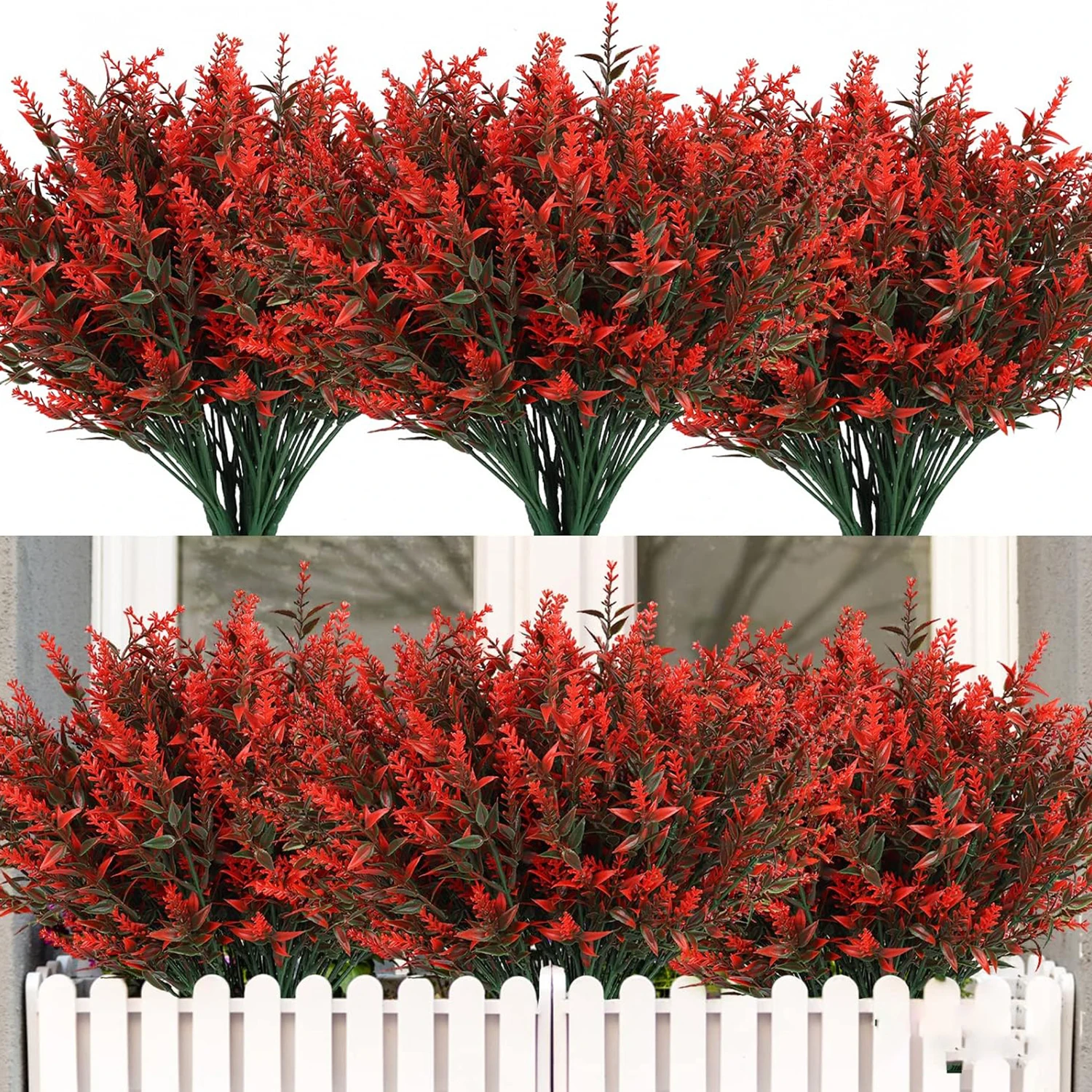 6 Stück Künstliche Lavendel-Pflanzen für Hochzeitssträuße, Heimdekoration, Garten, Hof, Festival-Deko, DIY-Geschenkbox, Fotorequisite – Detail 1
