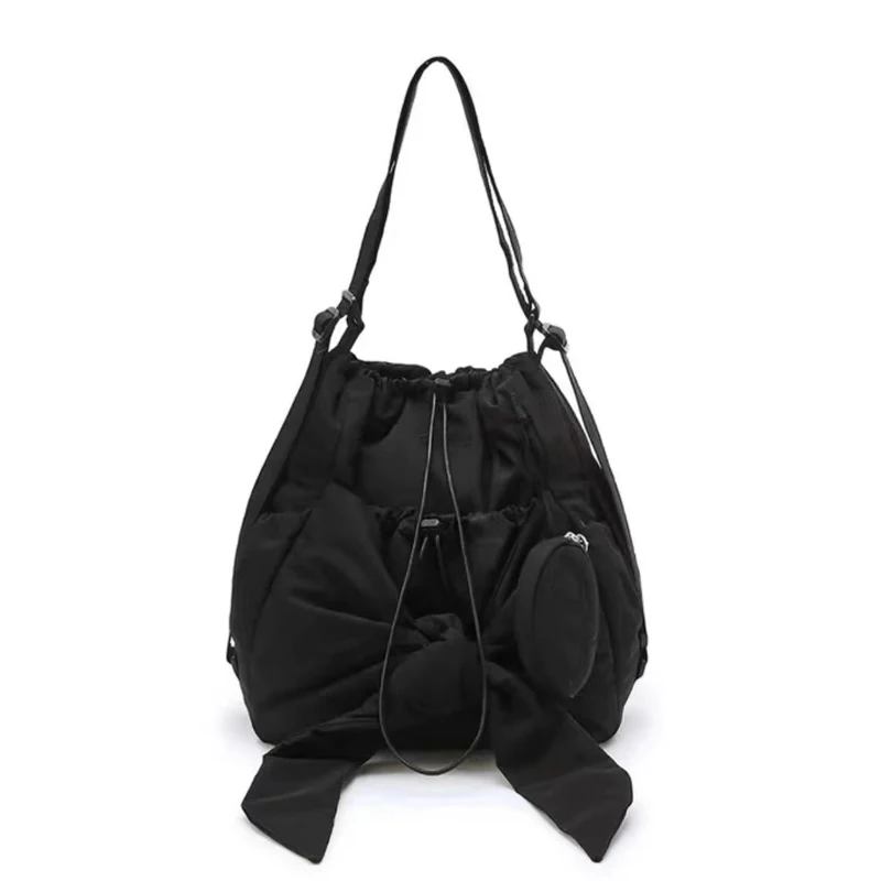 Mochila de maternidad para mamá para mujer, bolso de hombro Simple con lazo de gran capacidad, mochila informal de Color sólido, bolso para exteriores para mujer