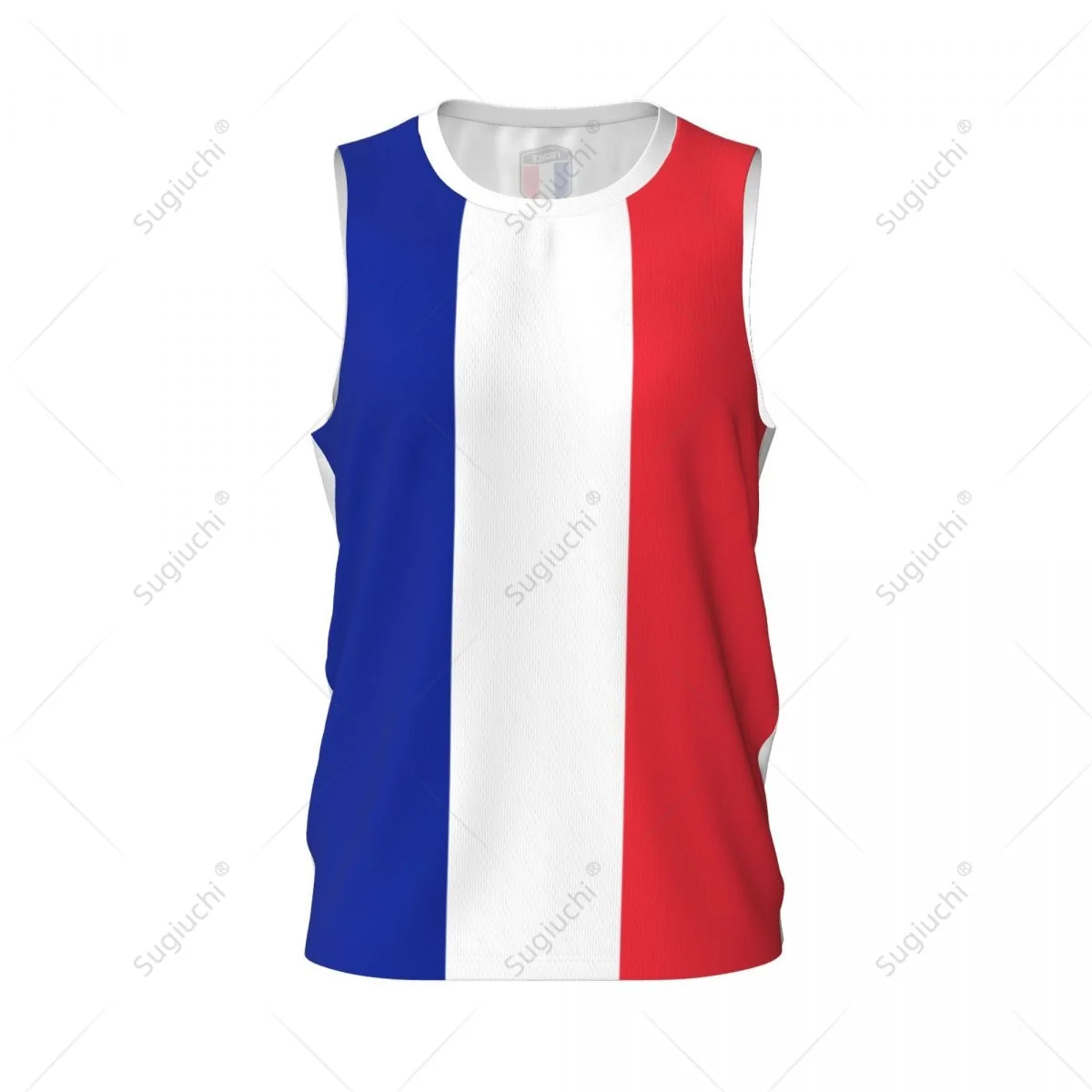 France Flag Men Basketball Sports Jersey Running Fitness Multifunction Sleeveless tshirt Exclusive Custom Name Nunber