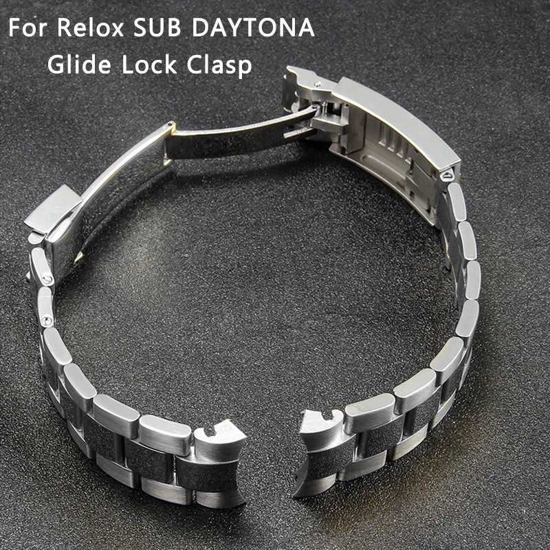 20mm Width 904L Solid Stainless Steel Watch Band Brushed Polished Oyster Bracelet Folding Buckle Glide Lock Clasp FOR RELOX SUB