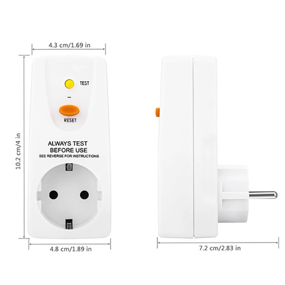 Personal protection switch for differential current sockets Leakage protection