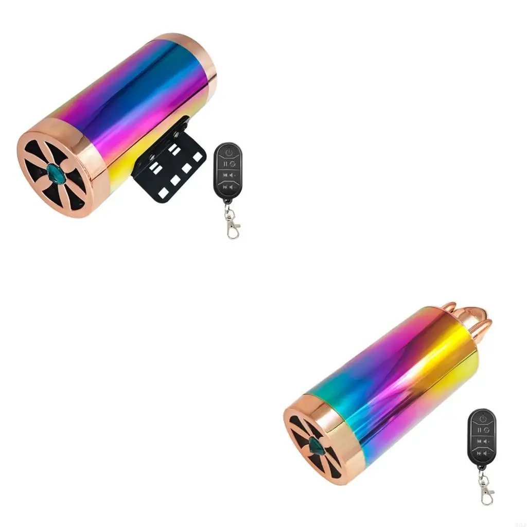 

Versatile Subwoofer with Integrated Colorful LED Lights Easy to Install Motorcycle Sound Speaker for Motorcycle Bikes