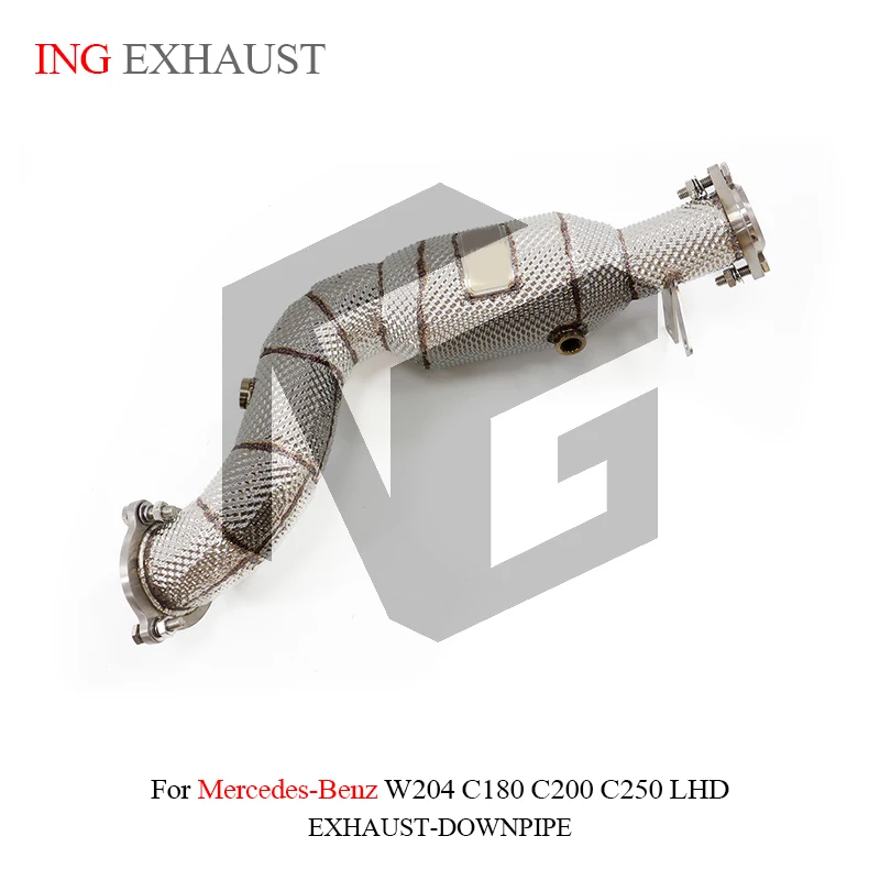 

ING Catalytic Downpipe Performance Tube for BENZ W204 C180 200 250 Engine left Hand Header Power Race Escape TOOLS Exhaust