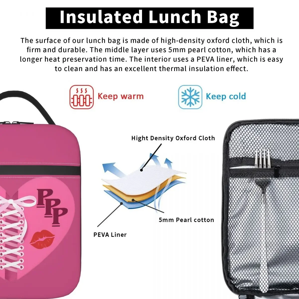 Carpenter Short N Sweet Tour معزول حقيبة الغداء حقيبة للحفاظ على البرودة قابلة لإعادة الاستخدام حاوية الوجبات مانعة للتسرب حمل علب الاغذية