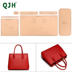 QJH 1 Set di artigianato in pelle borse da donna borse a secchiello modello di cucito modelli acrilici/Kraft accessori per cucire con fori